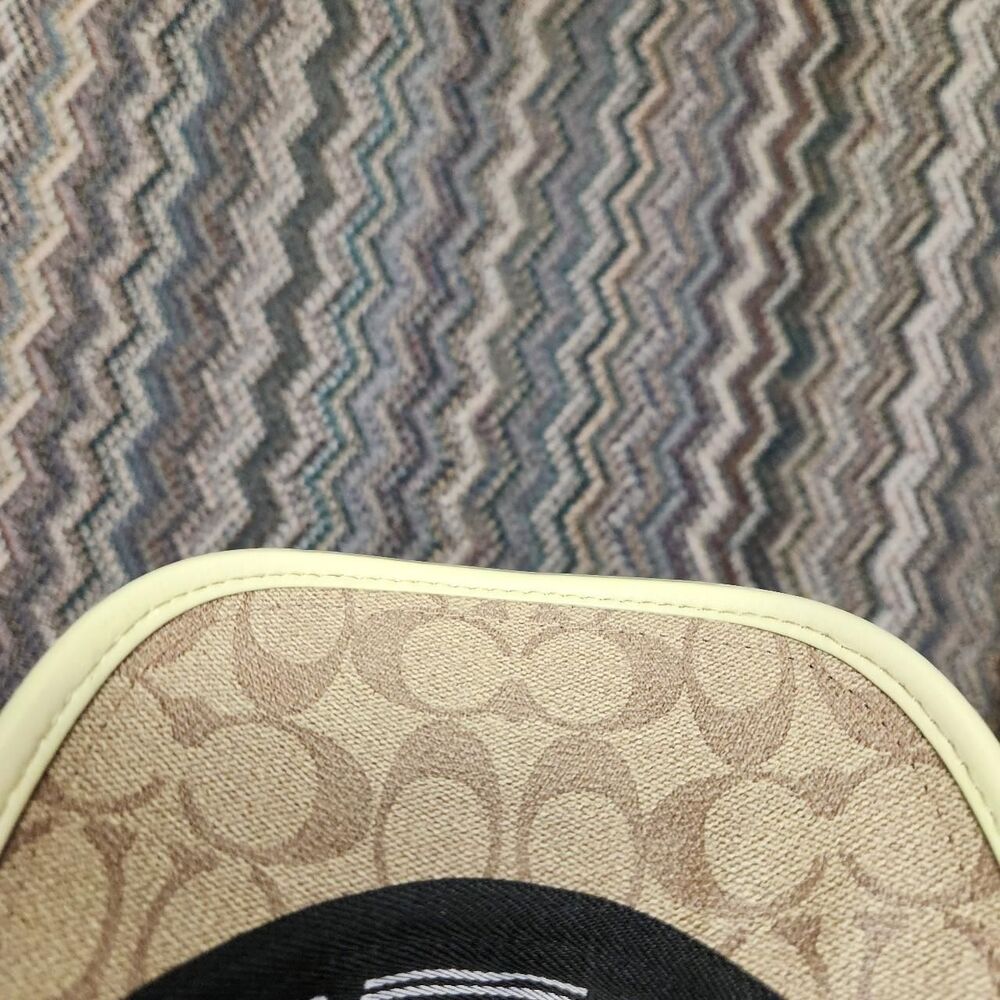 Coach Men's Tan and Cream Hat - Picture 7 of 8